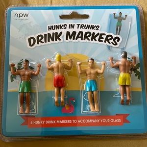 Hunks in Trunks Drink Markers New in Package